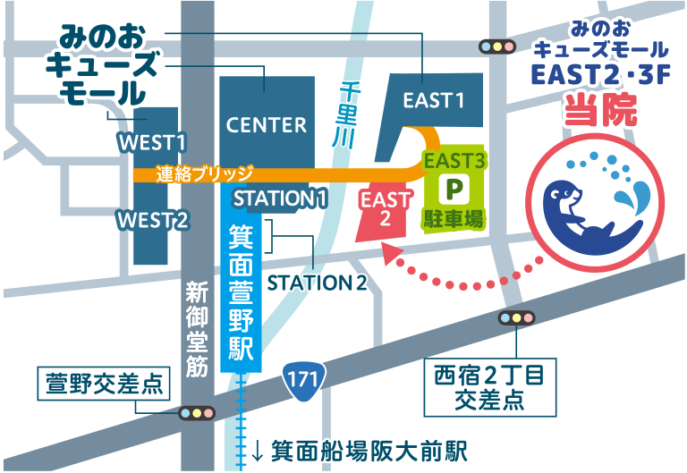 よしながクリニックの地図